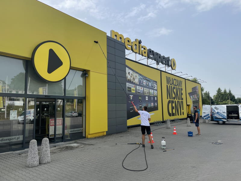 Czyszczenie elewacji - podnośnik koszowy Czyszczenie elewacji bielsko